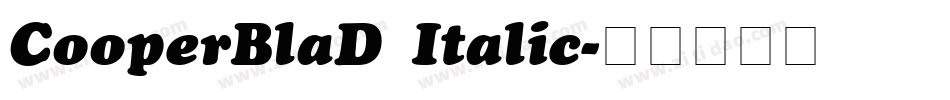CooperBlaD Italic字体转换
